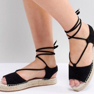 ASOS Tie Leg Espadrille Sandals